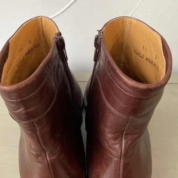 Nordstrom Mens Italian Made Soft Supple Leather Regalo Boots side Zip Size 11 - Picture 12 of 16